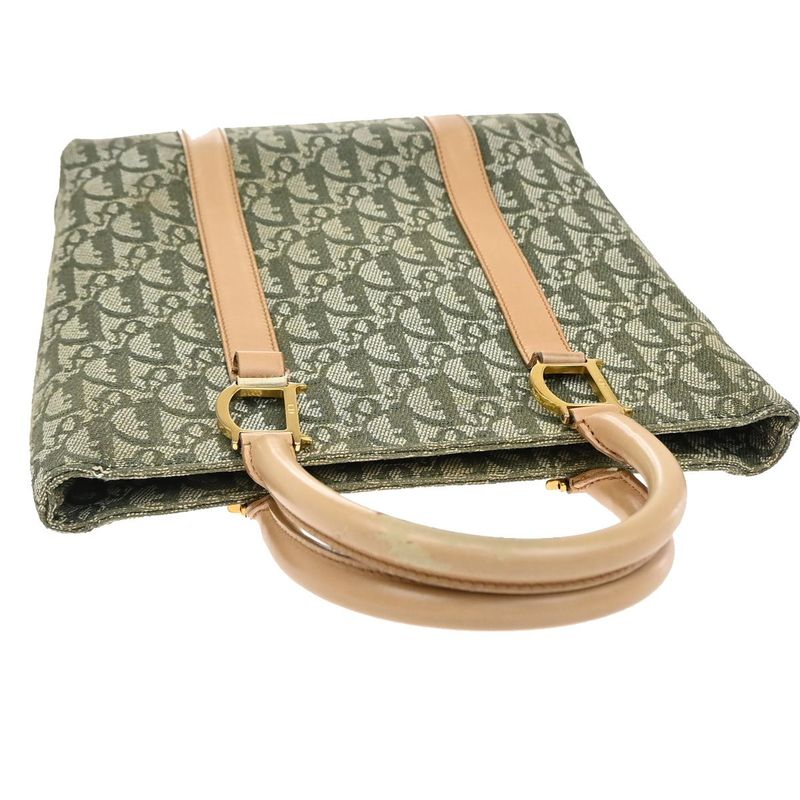 Christian DIOR Shoulder Tote Leather Canvas Leather 70kb031