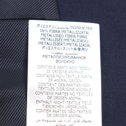 Gucci 23SS 736770 100% Wool Notched Lapel Walnut Double Breasted Jacket Navy 48