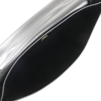 Hermes Danube 38 Briefcase 6Z Calf Black/gold Hardware ○V Men's Business Bag