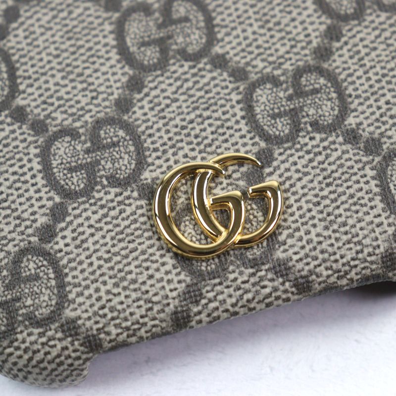 Gucci 763787 GG Supreme Canvas Current Ophidia GG Logo Iphone 15 Case Beige