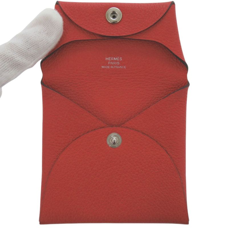 Hermes Bastia Evercolor Rouge Coup Silver Hardware Z Engraved (2021) Coin Case