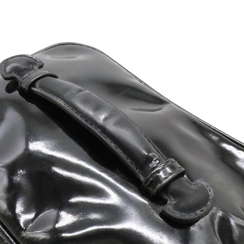 Chanel Coco Mark Enamel Vanity Bag Handbag Cosmetic Pouch Makeup Pouch Patent