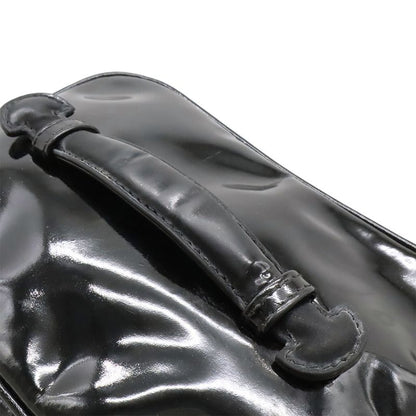 Chanel Coco Mark Enamel Vanity Bag Handbag Cosmetic Pouch Makeup Pouch Patent