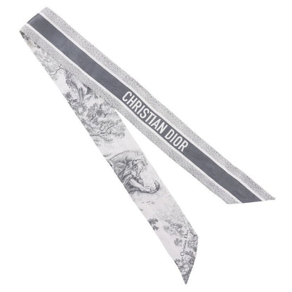 [dior] Christian Dior Mitzah Toile De Jouy Sauvage Ribbon Scarf 15jou106i602