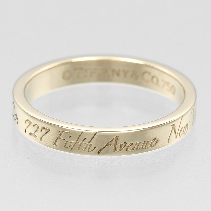 Tiffany & Co Notes 18K Yellow Gold Size 7.5 Ladies' 2.67g Ring