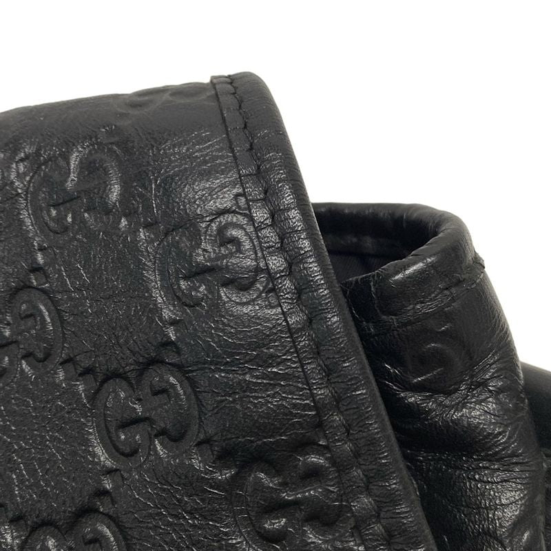 Gucci Shoulder Bag Stripe Line 246067 Black Leather