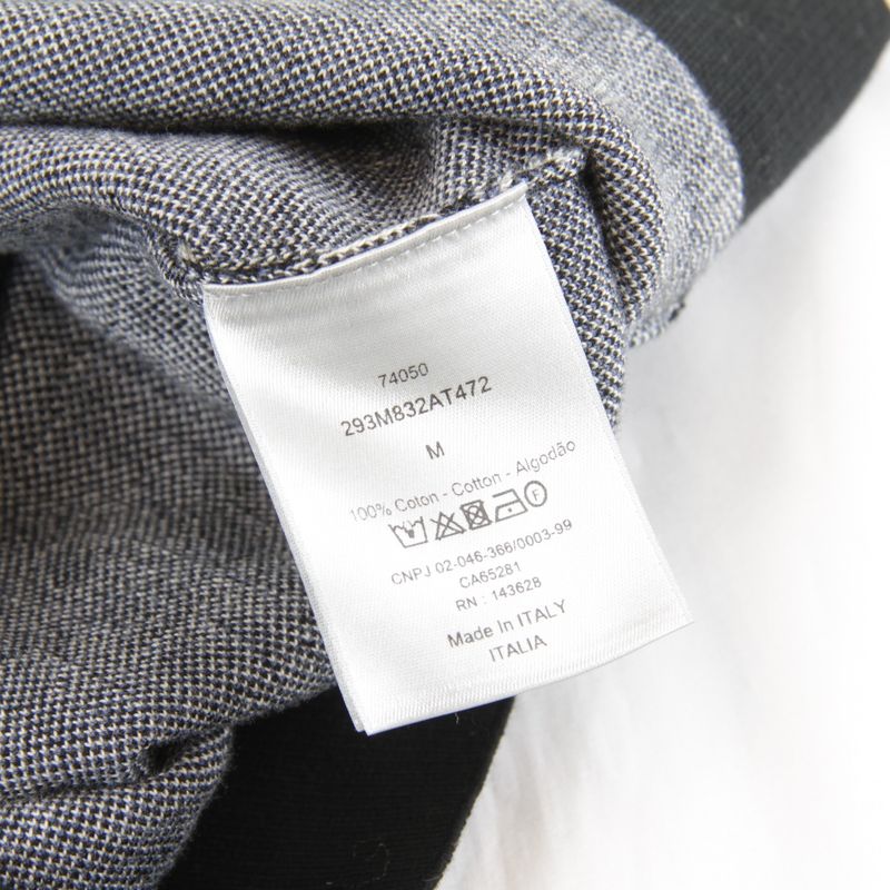 Christian Dior Oblique Size M Polo Shirt Cotton Men's Knit Navy Hi-brand