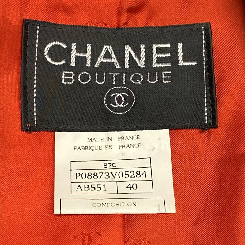 Chanel Jacket Size 40 M Ladies P08873 Black Long Sleeves/shoulder Pads/fall/wint