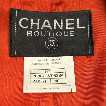 Chanel Jacket Size 40 M Ladies P08873 Black Long Sleeves/shoulder Pads/fall/wint