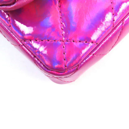 CHANEL Years Gift 2023 Coco Mark Hardware Attached Matelasse Enamel Pouch Neon