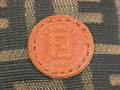 Fendi Zucca Pattern Nylon Canvas Cushion Interior Brown Av9112