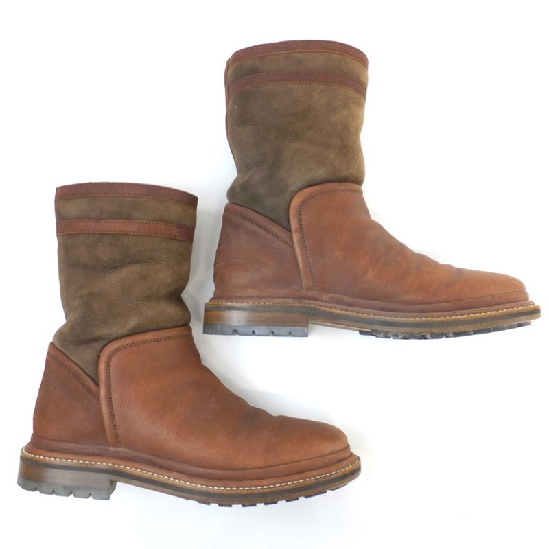 Chanel Mouth Boots Brown Size 37 24.0cm (9.45in) Leather Suede