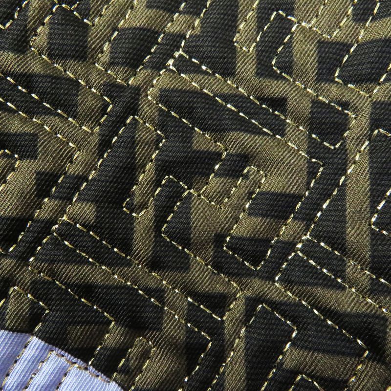 Fendace Fendi Versace 22SS Fj7258 Silk Blend FF Logo Baroque Pattern Blouson