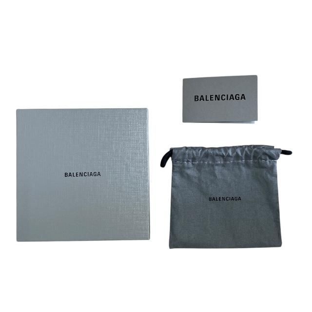 Balenciaga 594315 Wallet Fold Wallet Compact Wallet Logo Leather Beige