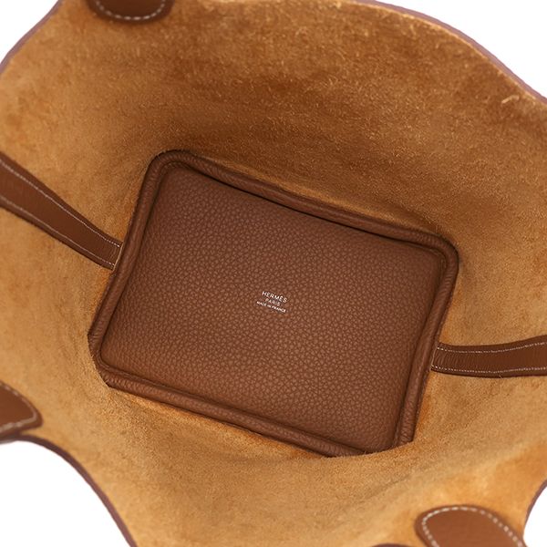 Hermes Handbag Picotin Lock PM Taurillon Clemence Gold Silver Hardware Never