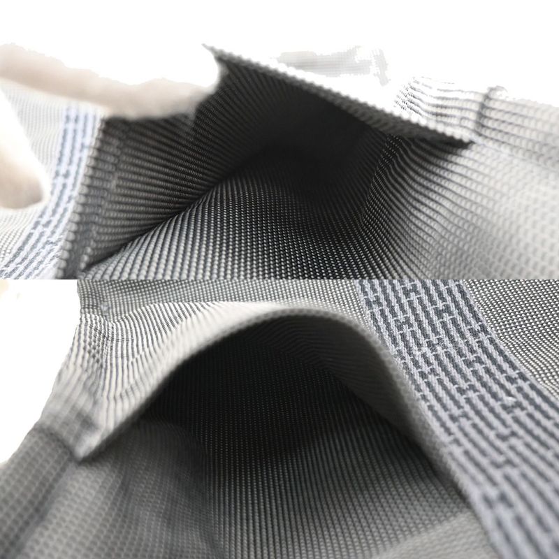 Hermes Her Line MM Hand Tote Bag Canvas Gray 38ka972