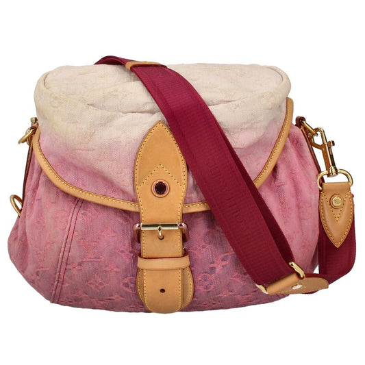 Louis Vuitton Sunshine M93183 Monogram Denim Ladies Handbag Rose Excellent