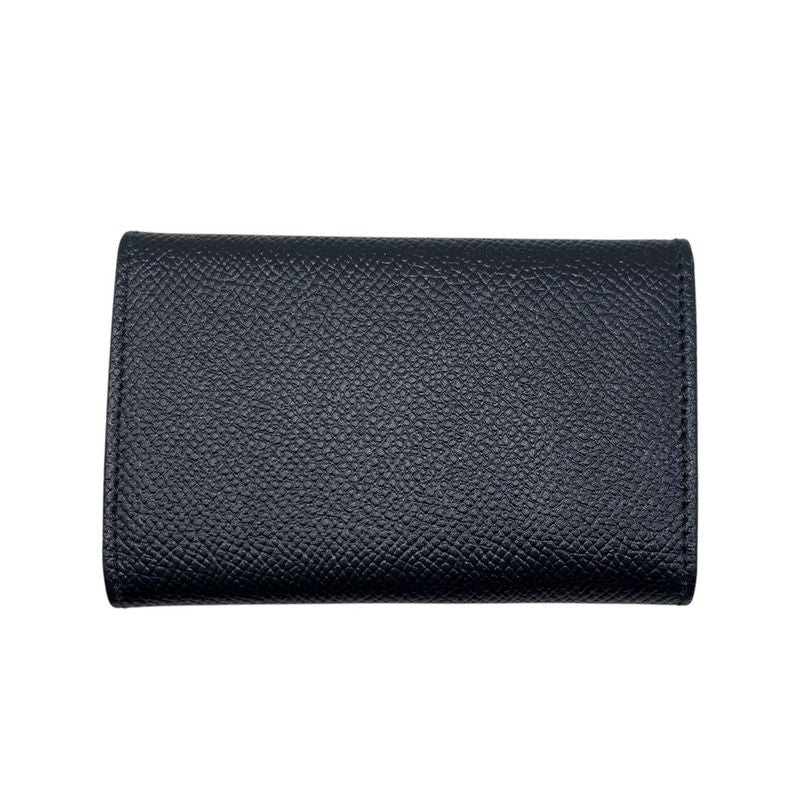 Em0680 Bvlgari 6-ring Key Case 20234 Men's Black Leather Black