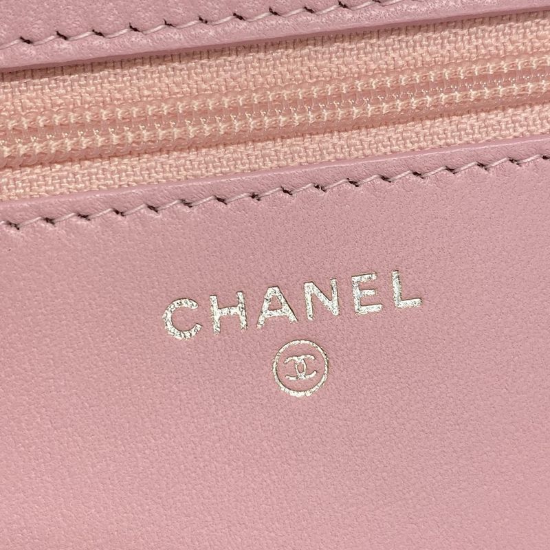 Chanel Wallet Boy Chanel Pink X White X Multi Chain Wallet / Silver Hardware