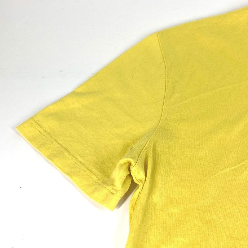 Louis Vuitton Short-sleeved T-shirt Logo LV Circle Cotton Yellow
