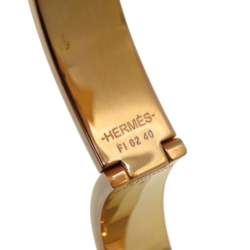 Hermes Couverture Et Aigne De Jour Click H F1 02 40 Metal Blue Bangle 1127