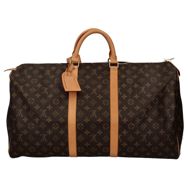 Louis Vuitton Keepall 55 M41424 Monogram Women's Boston Bag Brown Excellent