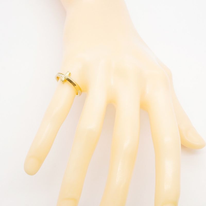 Tiffany & Co Ring T One 18K Yellow Gold Yellow Gold Diamond 008ct 11 Ladies