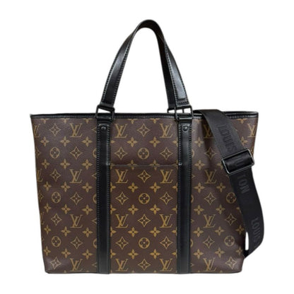 Louis Vuitton Weekend Tote PM Monogram Macassar Shoulder Bag Monogram Macassar