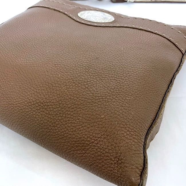 Fendi Shoulder Bag Brown Selleria 8bt092
