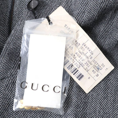 Gucci Vintage 2000 100% Wool Tom Ford Period Leather Belted Herringbone