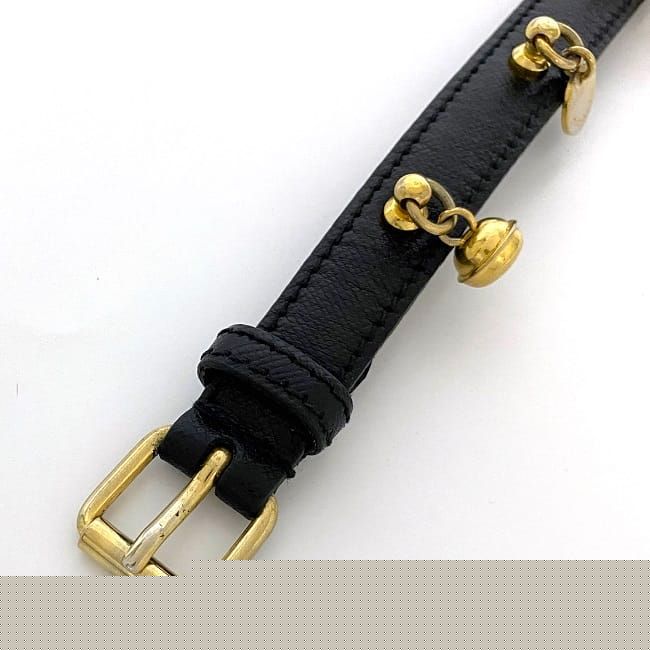 Prada Bracelet Black Excellent Condition Rare Leather GP Preowned Prada