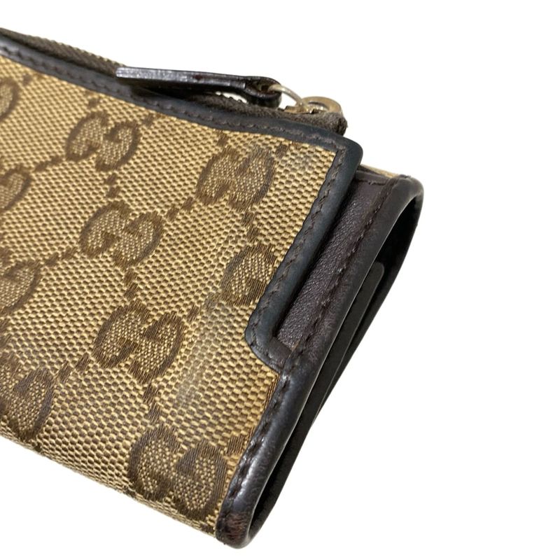 Gucci Key Case GG Pattern 268831 Light Brown X Dark Brown 6 Hooks Leather