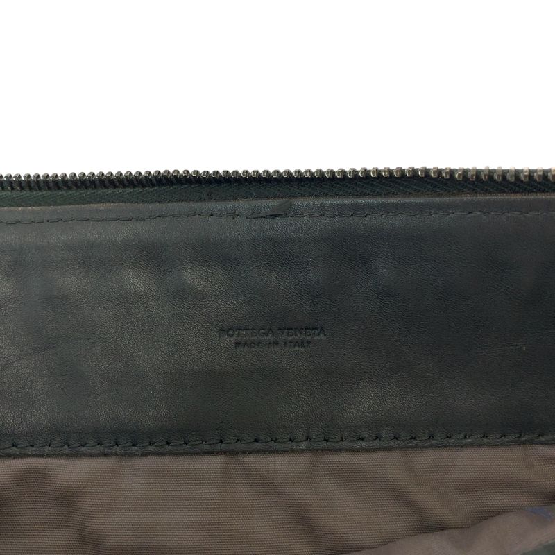 Bottega Veneta Bottega Veneta Intrecciato Gray Silver Hardware Leather Clutch