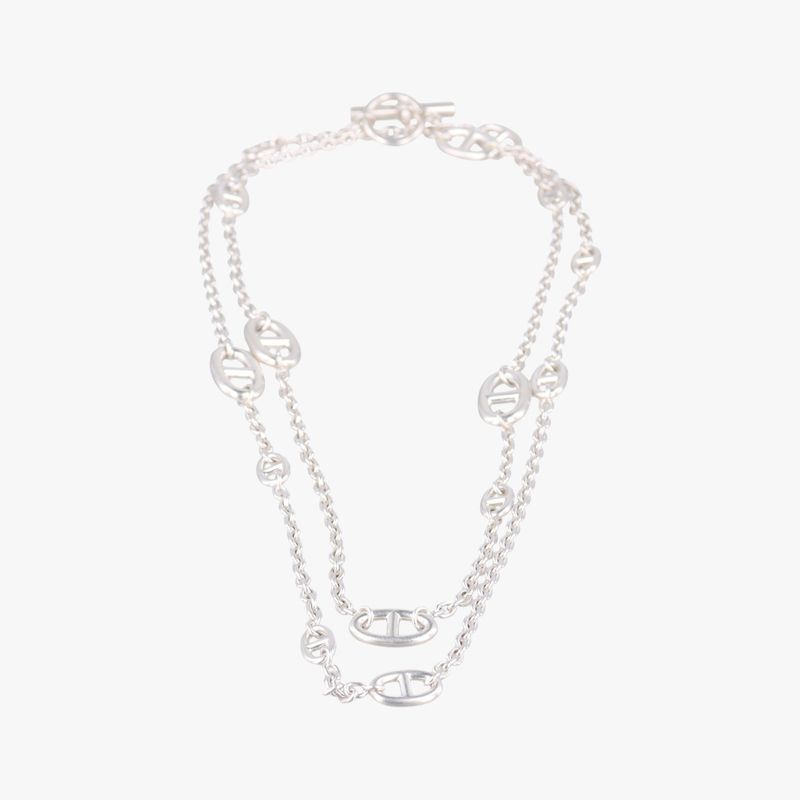 Hermes Farandole Chaine D'ancre Argente Silver Ag92519c121978