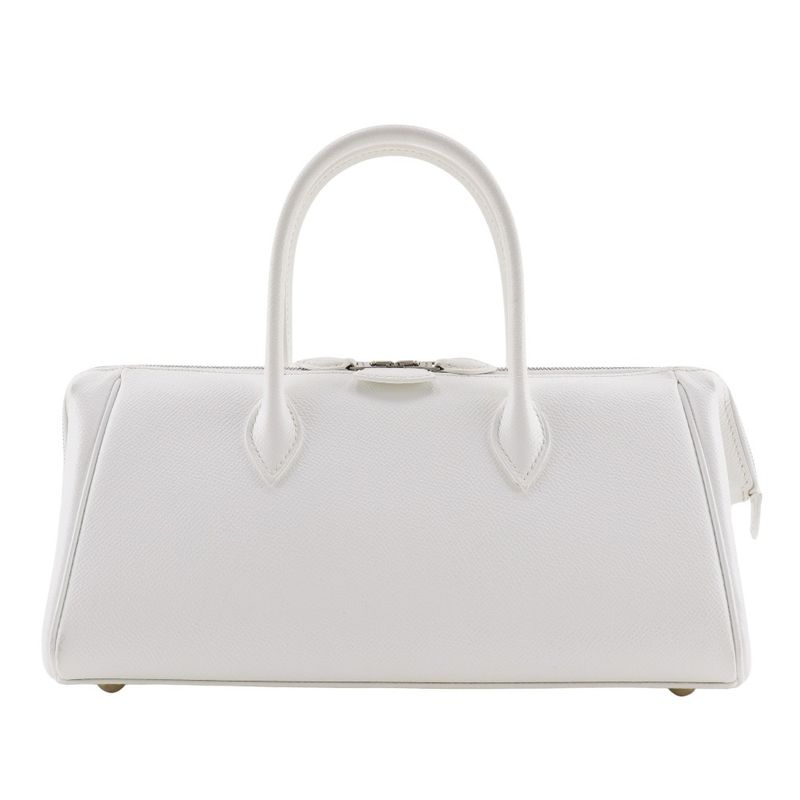 Hermes Paris Bombay PM Vaux Epson White □J Ladies Handbag