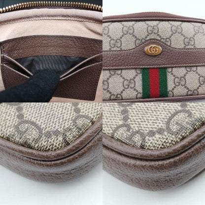 Gucci Ophidia Brown X Green X Red PVC Coated Canvas X Leather 598664