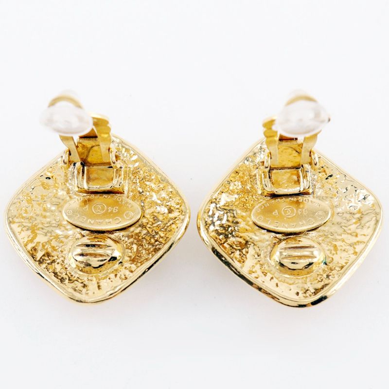 Chanel Coco Mark Vintage Gold Plated 94P Ladies 18.9g Earring