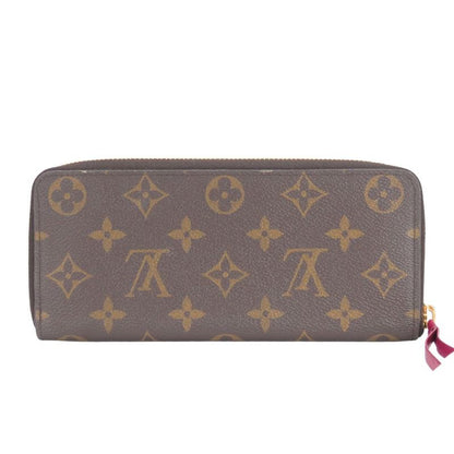 Louis Vuitton Portefeuille Clemence M60742 Monogram Fuchsia Brown Gold Hardware