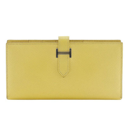 Hermes Bearn Souffle Vaux Epson Yellow R Ladies Long Wallet