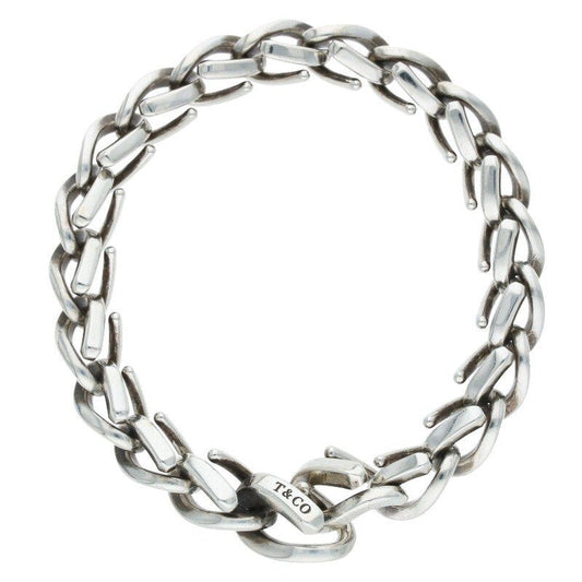Tiffany & Co Forge Medium Link Silver Bracelet Men's L