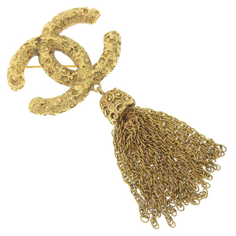 Chanel Lava 93A Gold Plated 95A 29.1g Brooch