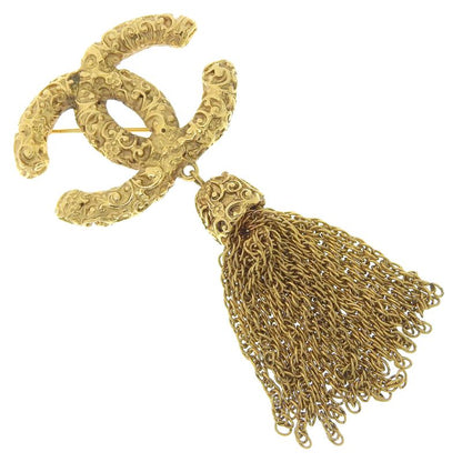 Chanel Lava 93A Gold Plated 95A 29.1g Brooch