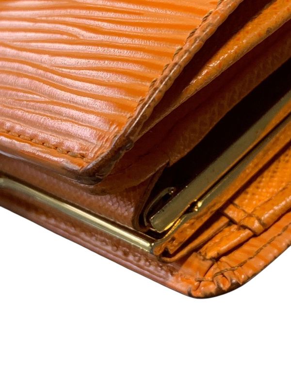 2841 Louis Vuitton Porte Monet Vieux Viennois Epi Orange Clasp M6324h Preowned