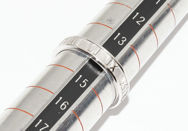 Tiffany & Co Ring 18K White Gold Atlas Narrow Ring Width 4mm (016in)