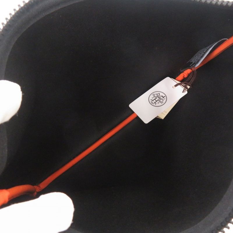 Hermes Neobain MM Nylon Polyurethane Blue Marine Pouch 0028 Hermes Men's