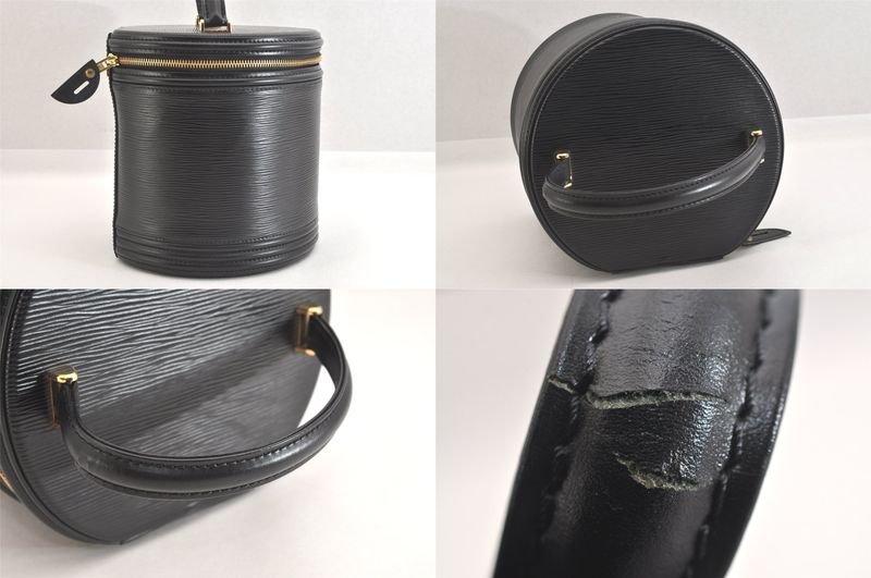 Louis Vuitton Epi Cannes Cosmetic Handbag Wallet Black M48032 LV 2742n