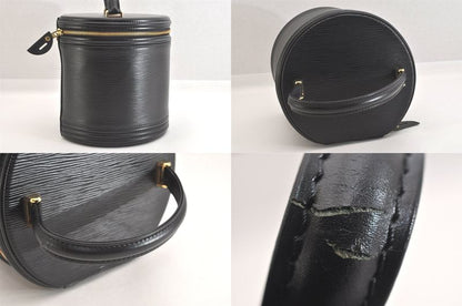 Louis Vuitton Epi Cannes Cosmetic Handbag Wallet Black M48032 LV 2742n