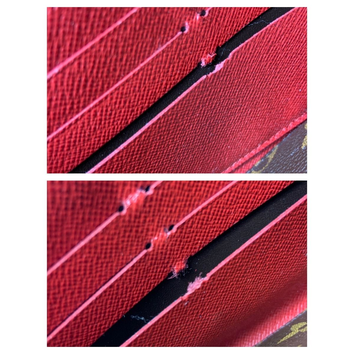 Louis Vuitton Monogram Portefeuille Sara Retiro Bifold Long Wallet M61184 Red