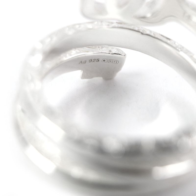 Gucci 770719 Double G Key Motif Ring Ring Ag925 Silver 18 Weight