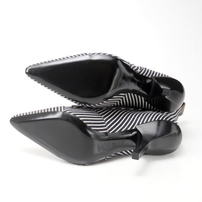 Louis Vuitton Janet Boots Size 36 Canvas Stripe Hickory Short Boots